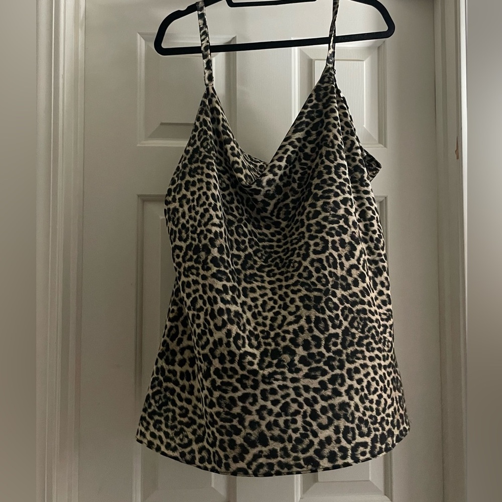 Cowl neck satin top